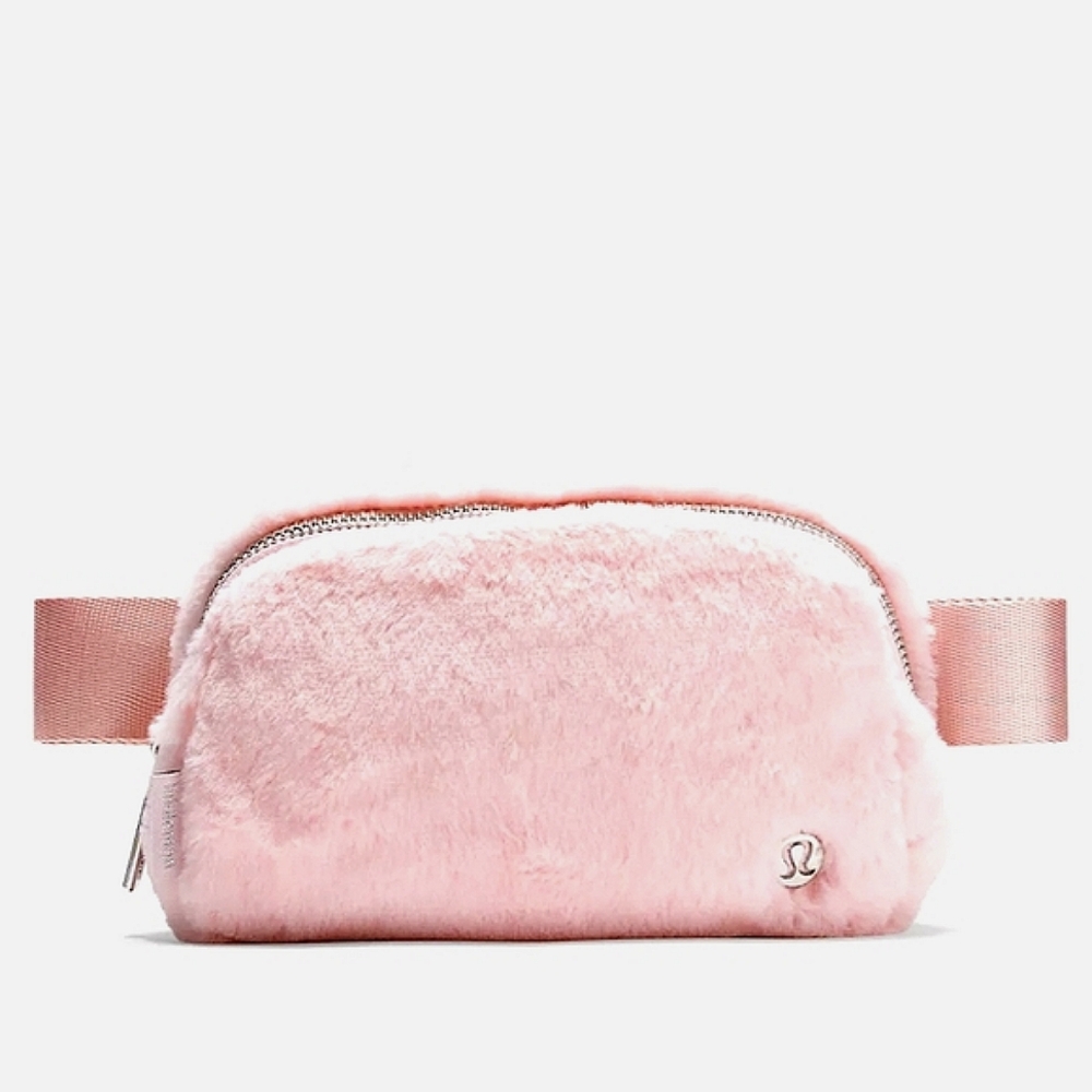 NWT Lululemon Pink Furry Belt Bag